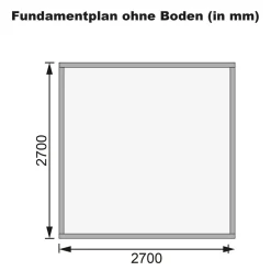 Karibu Gartenhaus Qubic 2 naturbelassen