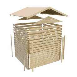 Karibu Gartenhaus Talkau 4 naturbelassen