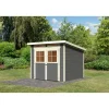 Karibu Gerätehaus Glücksburg 3 Pultdach 213 x 217 x 202 cm terragrau