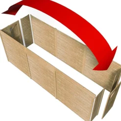 Karibu Geräteraum 2 KDI mit Einzelflügeltor in der Seite Breite 564 cm