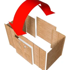 Karibu Geräteraum 1 KDI mit Doppelflügeltor an der Frontseite Breite 274 cm