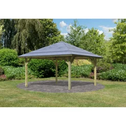 Karibu Holzpavillon Holm 1/2 359 x 359 cm