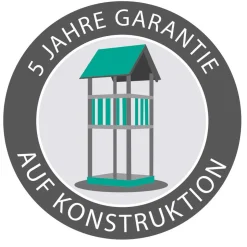 Karibu Kinderspielhaus Frieda mit Anbau und Rutsche naturbelassen