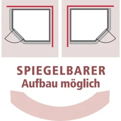 Karibu Sauna Malin Eckeinstieg 9 kW externe Strg modern Tür graphit ohne Kranz