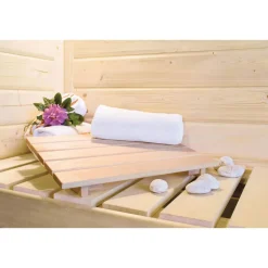 Karibu Sauna Malin Eckeinstieg 9 kW externe Strg modern Tür graphit ohne Kranz