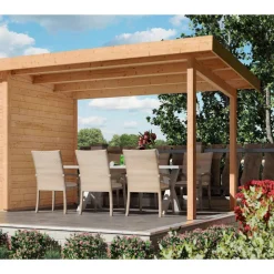 Karibu Schleppdach für Saunahaus Skro