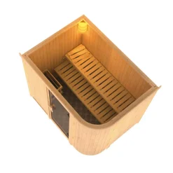 Karibu Systemsauna Titania 4 68 mm 9 kW Ofen Bio externe Strg.