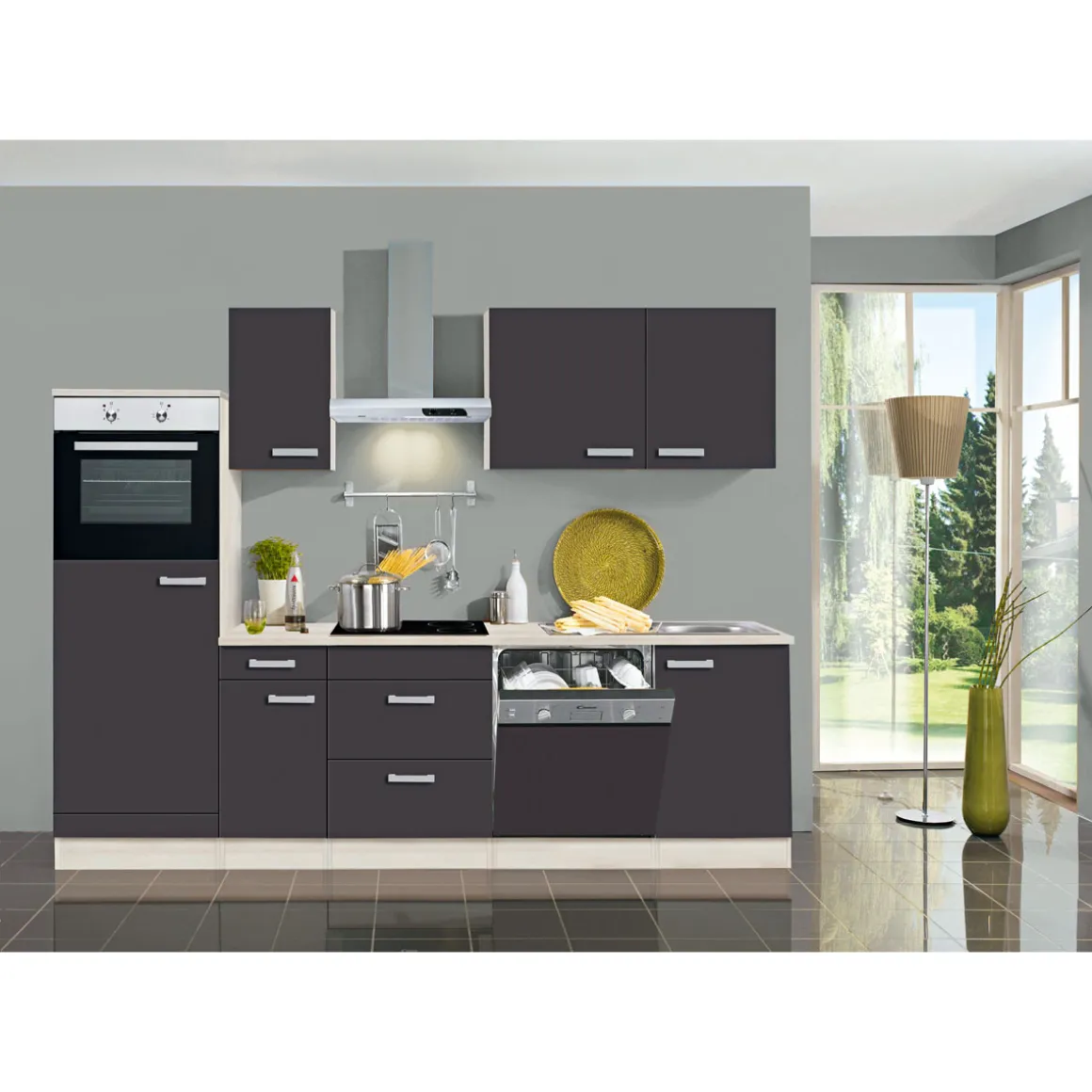 Küchenblock Faro Kompakt 270 cm inkl Spüle und Arbeitsplatte