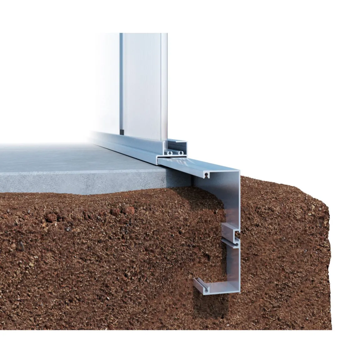 KGT Fundamentrahmen Callas III Aluminium silber