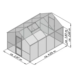 KGT Gewächshaus Lilie IV 12,75m² grün