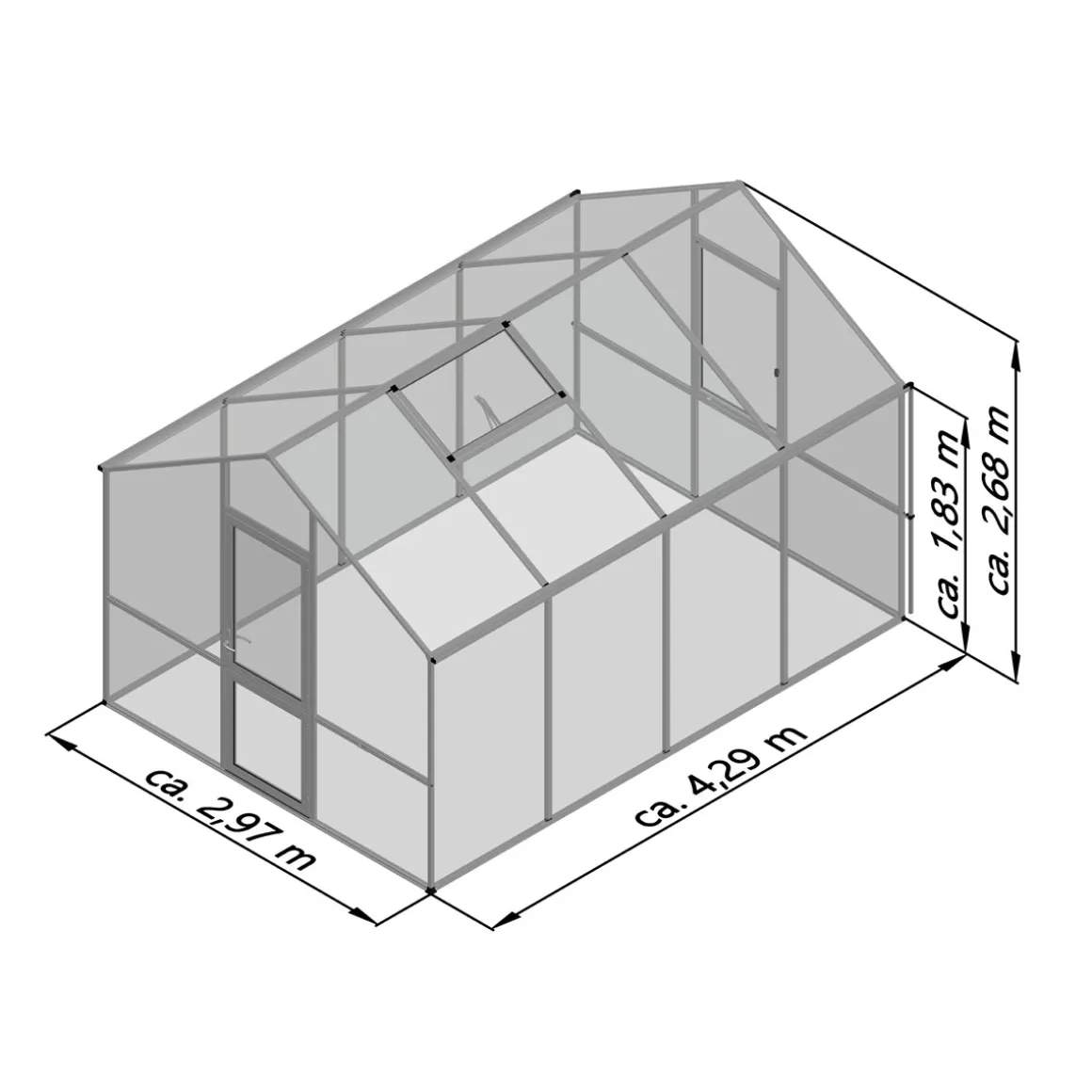 KGT Gewächshaus Lilie IV 12,75m² grün