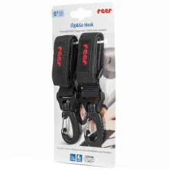 Kinderwagenhaken Clip und Go Hook schwarz 2 Stück