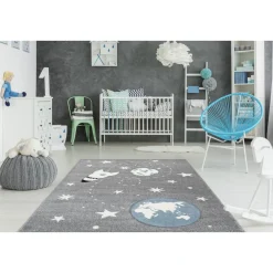 Kinderzimmerteppich „Australia - Yowah“, silber