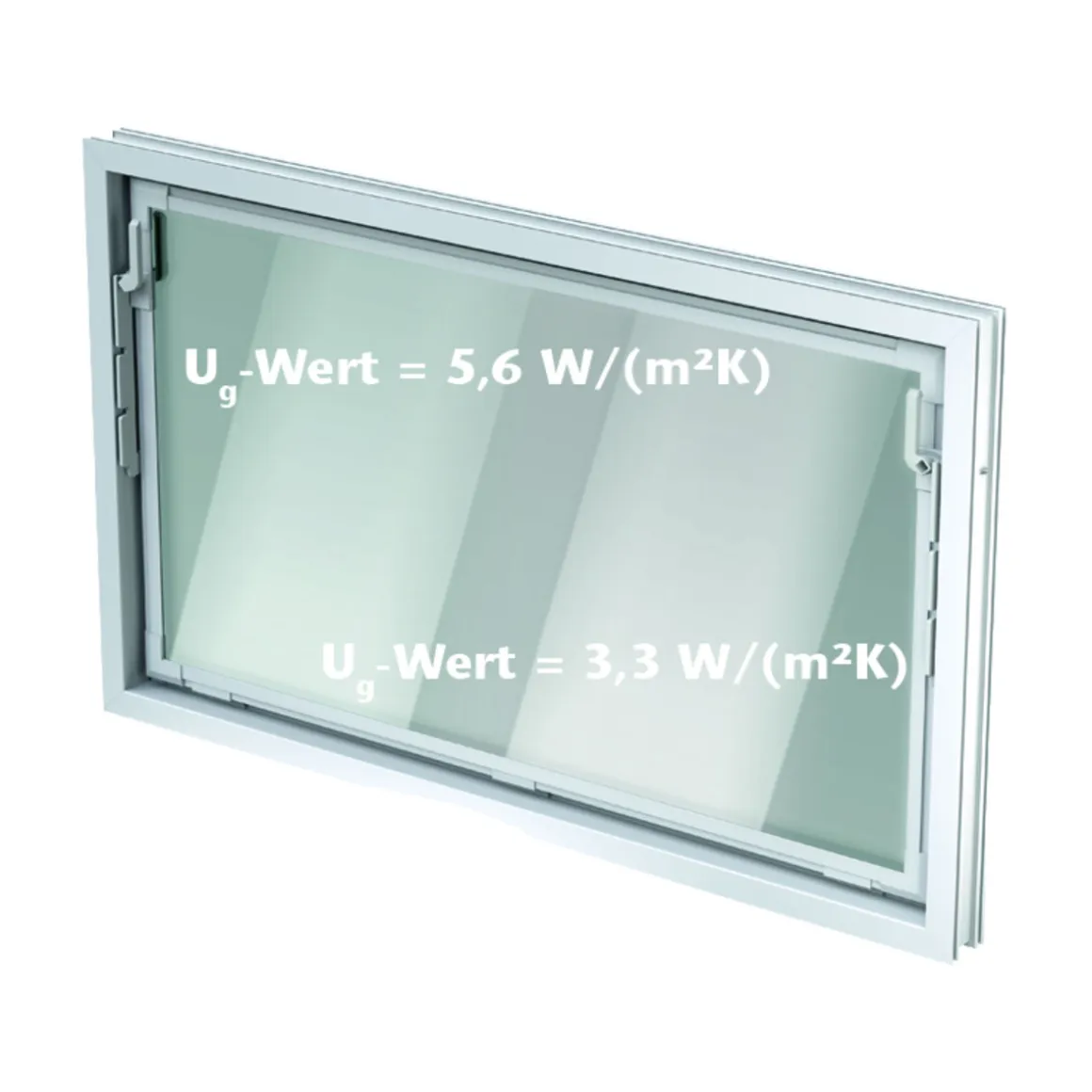 Kippfenster 90 x 60 cm weiß Isoglas 3-Kammer-Profil