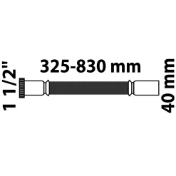 Kirchhoff Flex-Anschlussrohr ECO-SAVE KS grau 1 1/2" IG x Durchmesser 40 mm 325-830 mm