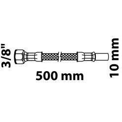 Kirchhoff Flex-Anschlussschlauch 500 mm 3/8" 10 mm CU-Rohr