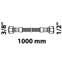 Kirchhoff Flex-Anschlussschlauch 1/2"IG x 3/8"IG