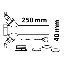 Kirchhoff Siphon-Tauchrohr ECO-SAVE KS 1 1/2" IG x 250 x Durchmesser 40 mm