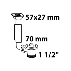 Kirchhoff Spülen Ab- und Überlaufventil ECO-SAVE KS 1 1/2" AG x Durchmesser 70 mm