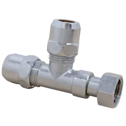 Kirchhoff T-Verschraubung 3/8" IG x 10 x10 mm verchromt