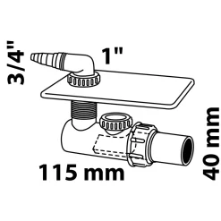 Kirchhoff Unterputz-Waschgeräte-Siphon DN40 mm Edelstahl-Abdeckung
