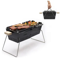 Knister Holzkohlegrill Original Grillfläche 20 x 28-49 cm auseinanderziehbar