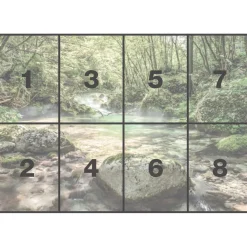 Komar Papier Fototapete Riverbed 368x254 cm