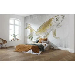 Komar Vlies Fototapete Golden Koi 400x280 cm