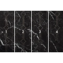 Komar Vlies Fototapete Marble Black 400x250 cm