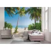 Komar Vlies Fototapete Palmy Beach 300x250 cm
