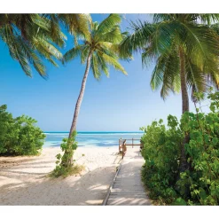 Komar Vlies Fototapete Palmy Beach 300x250 cm
