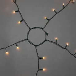 Konstsmide LED Baummantel mit Ring Durchmesser 8 cm 5 Stränge mit je 30 bernsteinfarbenen Dioden gefrostet
