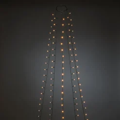 Konstsmide LED Baummantel mit Ring Durchmesser 8 cm 5 Stränge mit je 30 bernsteinfarbenen Dioden gefrostet