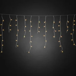 Konstsmide LED Eisregen Lichtervorhang mit weißen Globes