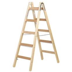 Krause Holz-Sprossen-Doppelleiter 2 x 5 Sprossen
