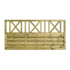 Kreuz-Vorgarten-Dichtzaun 180 x 90 cm