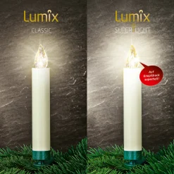 Krinner Christbaumkerzen LED Lumix Classic Mini Basis 12er Set