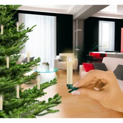 Krinner Christbaumkerzen LED Lumix Classic Mini Basis 12er Set