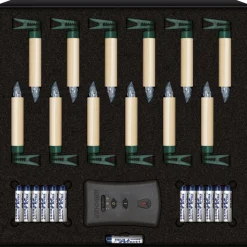 Krinner Christbaumkerzen LED Lumix Classic Mini Basis 12er Set