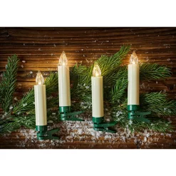 Krinner Erweiterung Christbaumkerzen LED Lumix Classic Mini 6er Set