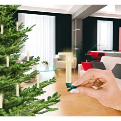Krinner Erweiterung Christbaumkerzen LED Lumix Classic Mini 6er Set