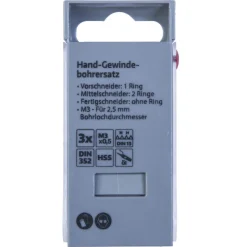 Krone Gewindebohrer-Satz HSS M3 3-teilig