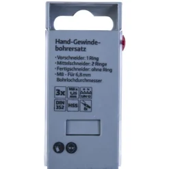 Krone Gewindebohrer-Satz HSS M8 3-teilig