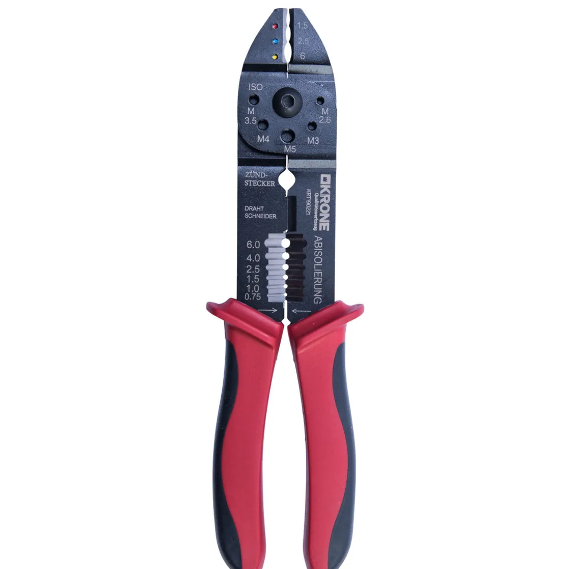 Krone Kabelschuh- und Abisolierzange 21 cm