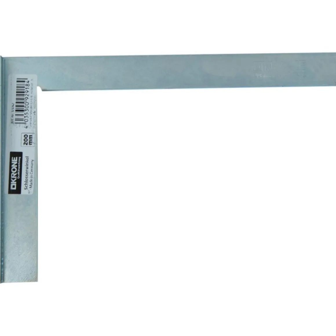 Krone Schlosserwinkel mit Anschlag 300 x 180 mm