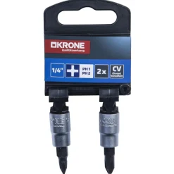 Krone Steckschlüssel 1/4 Zoll PH1/PH2