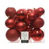 Kugelmix 6/8/10 cm bruchfest glänzend/ matt rot