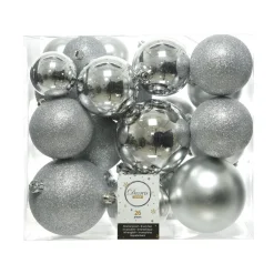 Kugelmix 6/8/10 cm bruchfest glänzend/ matt silber