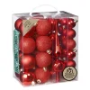 Kugelset 4 und 6cm mit Spitze Festive Red