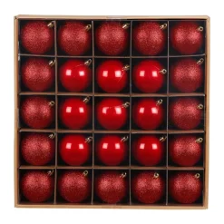 Kugelset 7cm Festive Red